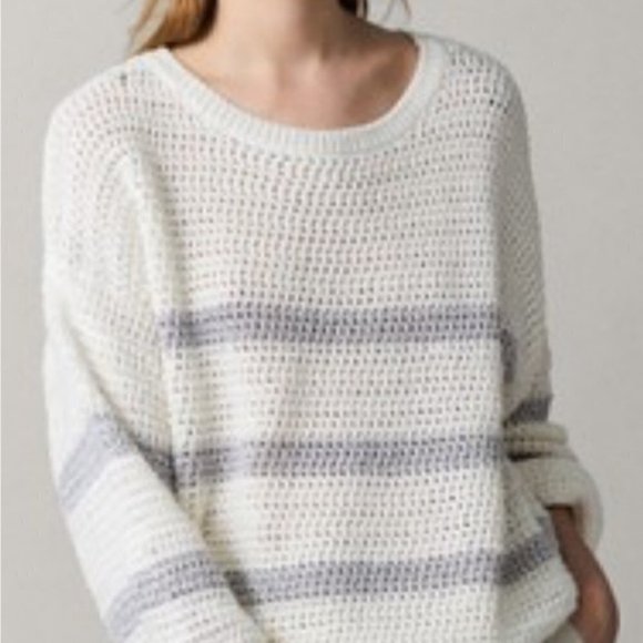 Massimo Dutti Cream and Gray Knit Sweater - Picture 10 of 10